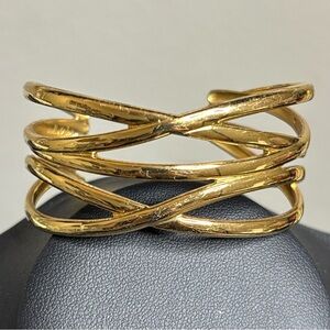 Stella & Dot Adeline Gold Tone Cuff Bracelet